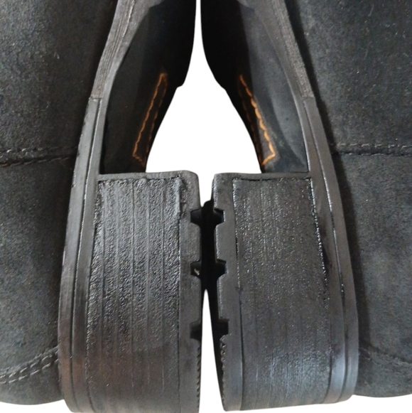 Timberland Black Leather Combat Boots Women's Black Lug Sole Booties Size 7 - Picture 11 of 13